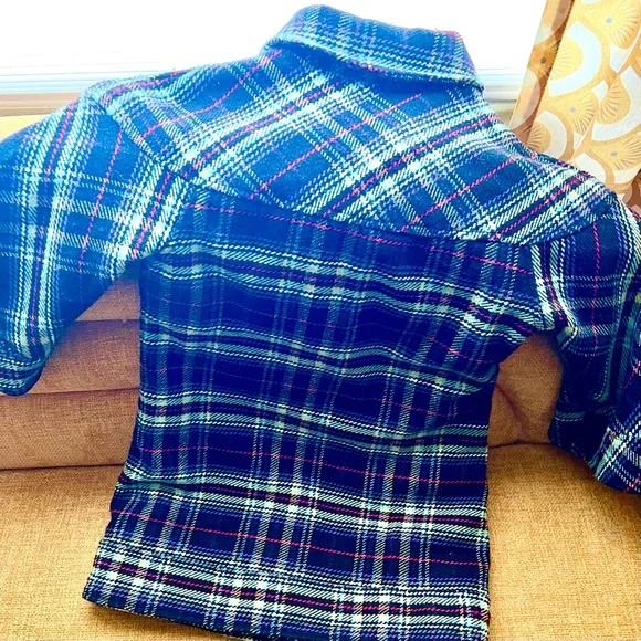 SOLD Vintage Plaid Pea Coat - Picture 9 of 14
